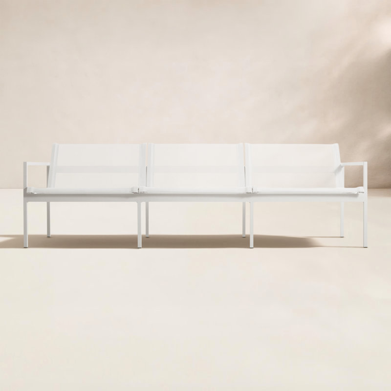 Skiff Outdoor 3 Seat Sofa, White