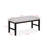 1Pc Light Gray Upholstered Bench