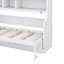 Lit escamotable simple en bois avec tablettes de rangement ouvertes-816941020