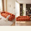 Très grand canapé à compression 98,4 po, canapé en velours côtelé nuage pour le salon, canapé rembourré 4 places avec 2 coussins, emballage sous vide facile à déplacer pour les petits espaces, appartement, studio-84333630