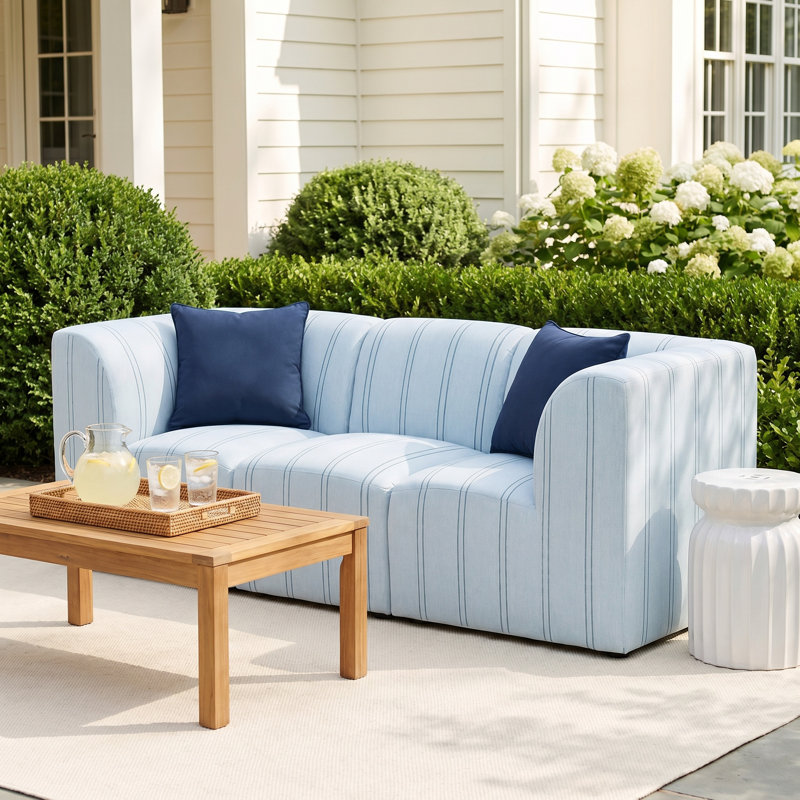 Eliana 96" Sunbrella® Outdoor Sofa, Spectrum Indigo Sunbrella®