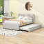 Lit plateforme double avec lit gigogne et tête de lit double-1820360227
