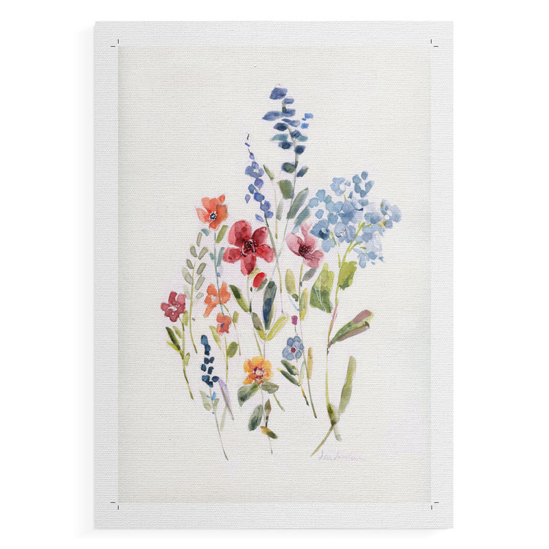 Printemps, jardin de fleurs I - impression sur toile seulement - NON CADRE, H 36 po x l 24 po