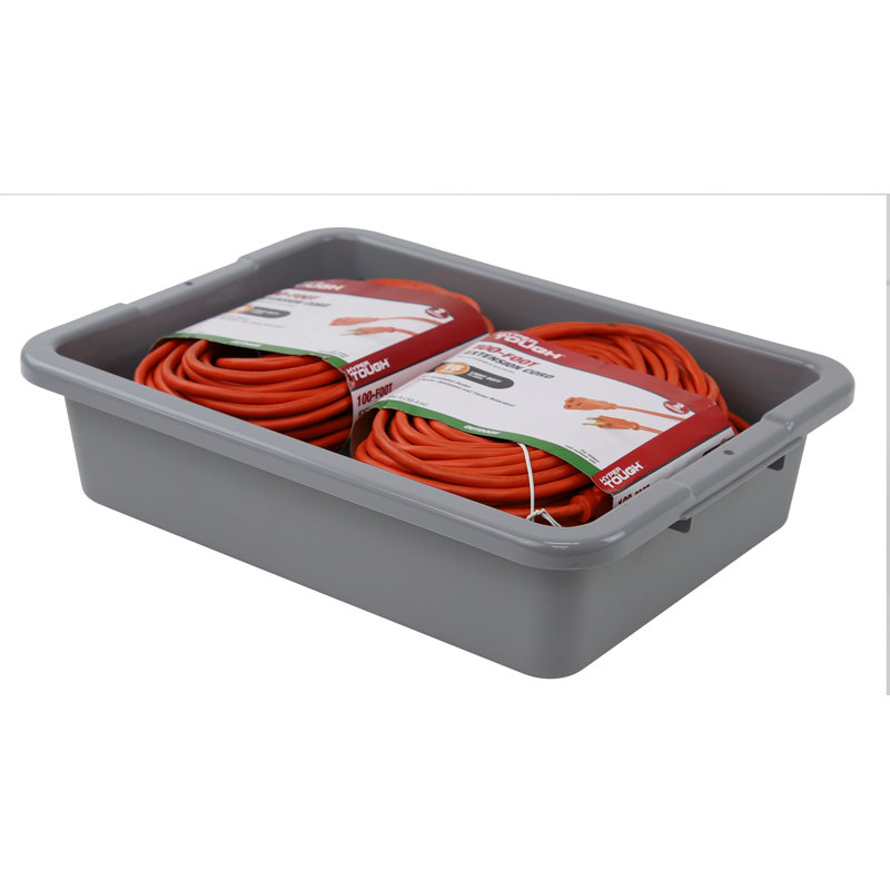 Plat à pizza profond en plastique 18 po Quantum Storage Systems, Gris