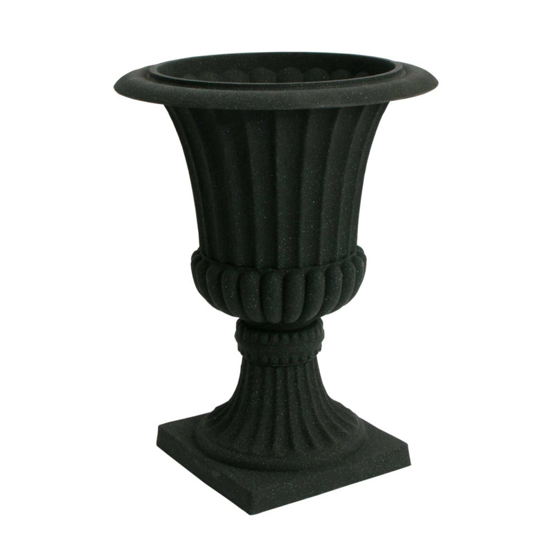 Bayliff Classic Urn Planter, Black, 21.5 " H x 16.5" W x 16.5" D