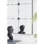 Miroir mural 36 po x 36 po à décor de verre antique