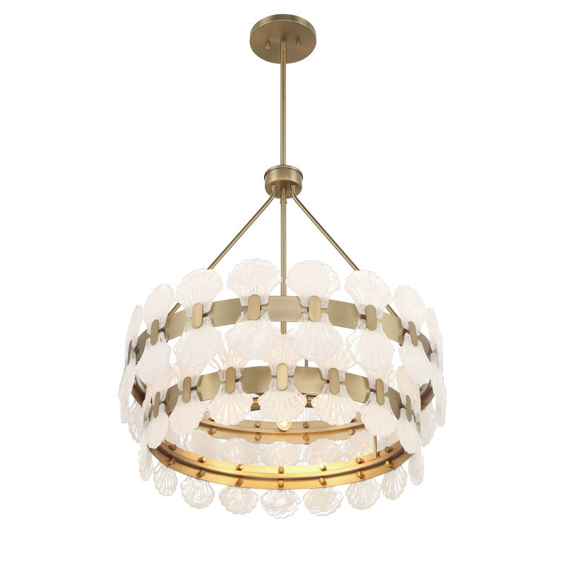 Lustre 5 lumières Bancroft en laiton noble, Laiton