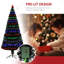 Arbre de Noël artificiel épinette noir avec lumières multicolores-180539659