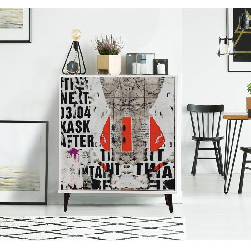 Caslin 4 -Door 4 -Shelf