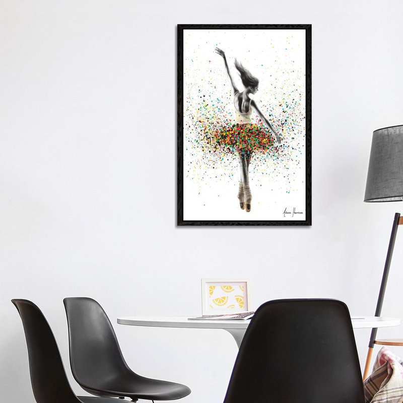 Whimsical Unicorn by Ashvin Harrison - Print on Canvas, Classic Brown Wood Framed, 101.6 cm H x 66.04 cm W