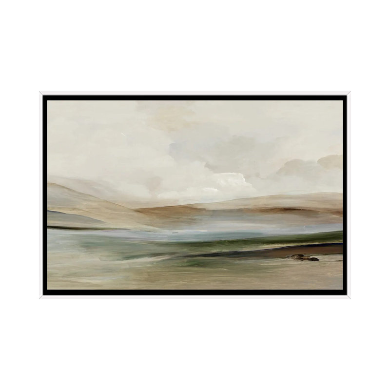 Echoes of Solitude - Wall Art Print - Framed Canvas, 26" H x 40" W, White