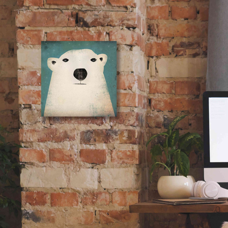 «Ours polaire» par Ryan Fowler, H 12 po x l 12 po x P 0,75 po