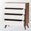 Commode à 4 tiroirs Ferndown en bois de noyer et blanc
