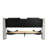 Faux Leather Upholstered Platform Bed Frame with led lighting, Bluetooth connection to play music control, Backrest vibration massage, Curve Design, Wood Slat Support, One-Carton Package, Queen