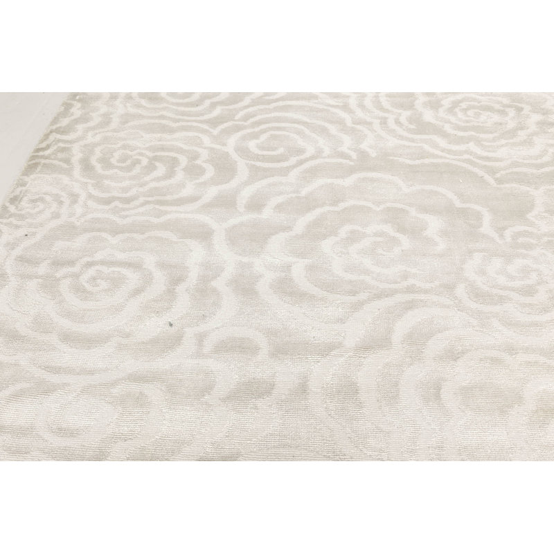 Modern One-of-a-Kind Runner 4'7" X 14'1" New Age Runner Wool Area Rug in White