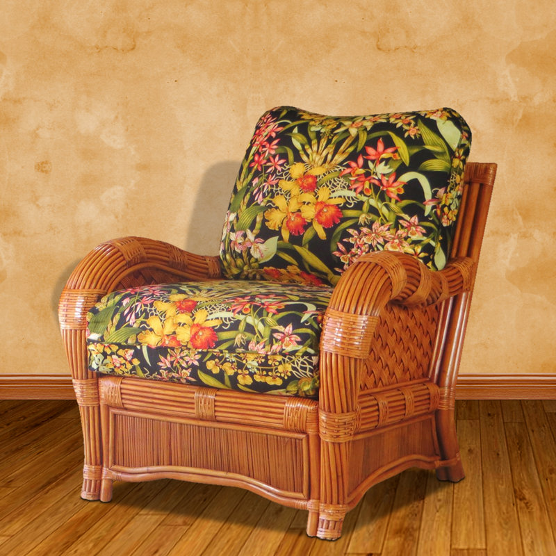 Sizemore Upholstered Armchair, Floral/Flower