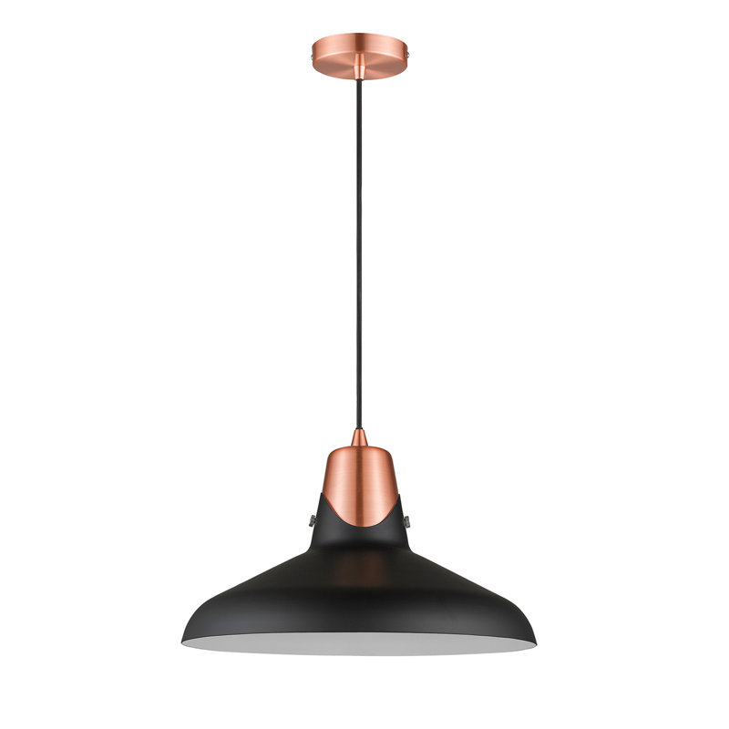 Marietta 1 - Light Matte Single Pendant, Copper/Matt Black