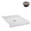 36" W x 36" D Square Acrylic Shower Base, ABS Drain Included