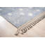 Blue Hand-Knotted Wool Faded Denim Texture Tribal Modern Contemporary Carpet Rug-1429071647