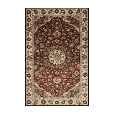 Machine Washable Persian Brown Area Rug