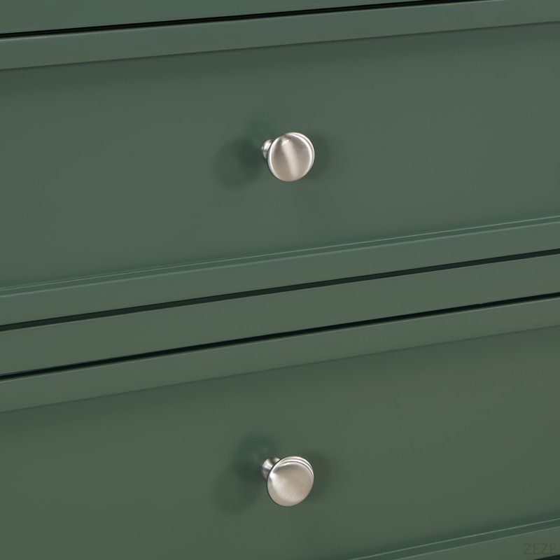 Table de chevet 2 tiroirs Vintage Green, Vert antique