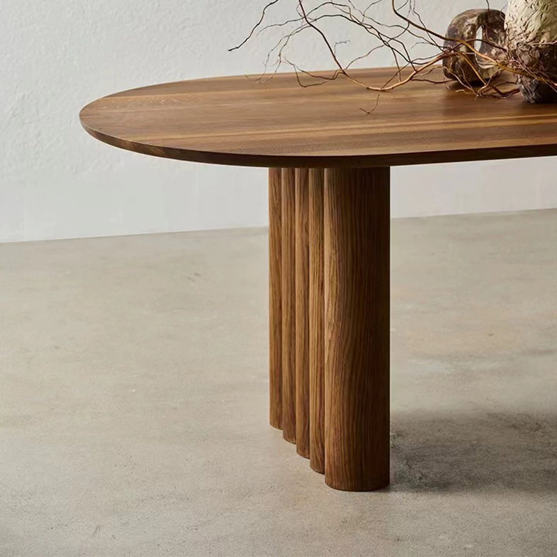 Simple oval dining table, 29.53"H x 70.87"L x 31.5"W