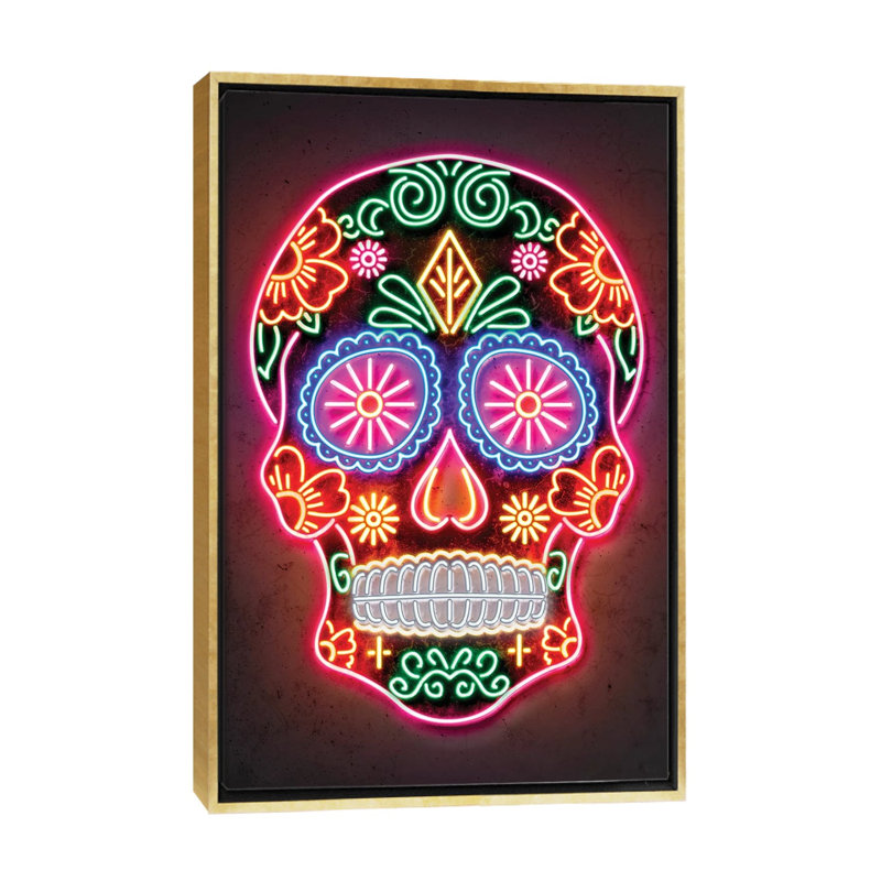 Jour des morts par Octavian Mielu - impression d'art graphique, H 48 po x l 32 po x P 1,5 po, Toile encadrée d'or