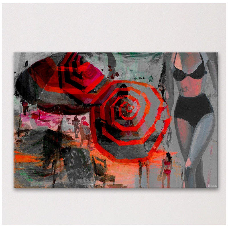 Parvez Taj - Wrapped Canvas Painting, 30cm H x 45cm W
