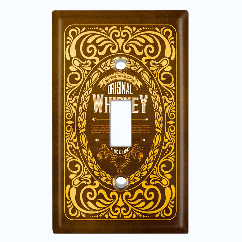 Patterned 1 - Gang Toggle Light Switch Standard Wall Plate