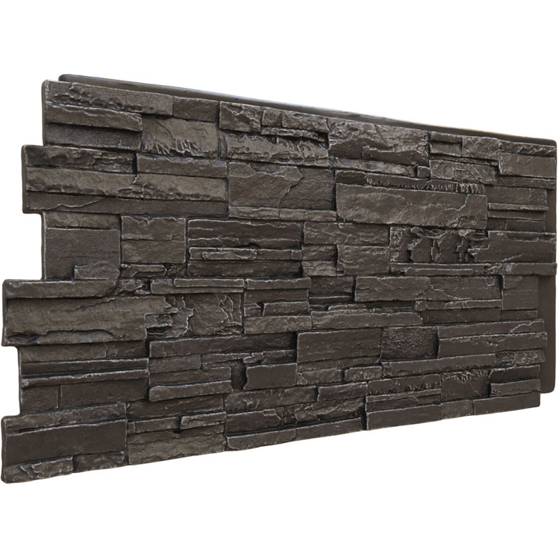 EverStone Cascade Faux Stone Panel, River Moss