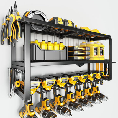 3 Layers Power Tool Organizer Wall Mount