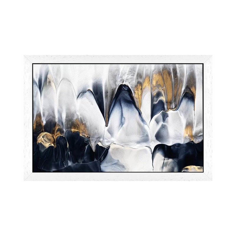 Abstract Flow II by Elisabeth Fredriksson - Print on Canvas, 66.04 cm H x 45.72 cm W, White Framed