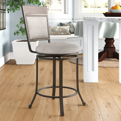 Tabouret pivotant rembourré Luker