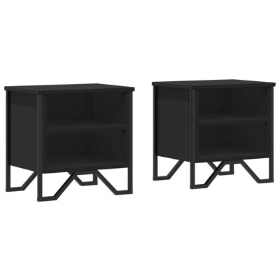 Alliyah 40cm W Metal Bedside Table