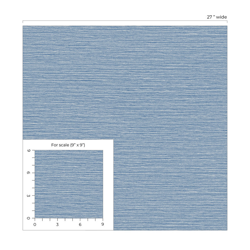 Rouleau de papier peint embossé 3D L 27 pi x l 27 po Jakasia, Bleu Bazar
