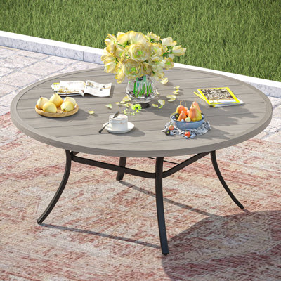53" Patio Roud Metal Dining Table