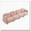 Canapé modulaire Cloud avec accoudoirs en tissu chenille, conception plissée matelassée, conception ergonomique, mousse haute densité, accoudoirs élégants, base en bois de haute qualité-76472067