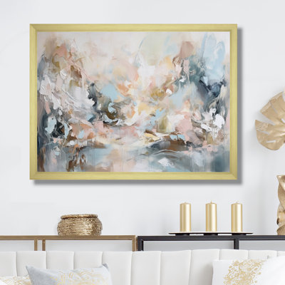 Délicat coup de pinceau abstrait, peinture d'art abstrait IV