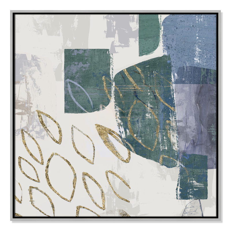 Shape of Formation III - Blue Square Version Print par Casa Fine Arts, Argent, H 31,5 po x l 31,5 po