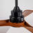 Hot Sales 42 Inch Modern Black Ceiling Fan With Light 3 ABS  Blades Remote Control Reversible DC Motor With Dimmable LED