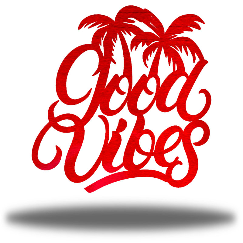 Décoration murale Aubert Good Vibes, Rouge, H 24 po x l 24 po x P 0,0125 po