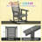 Wide Armrests Outdoor Rocking Chairs, 2 Pieces Set with Smooth Rocking Motion and Durable HDPE Structure-313051251
