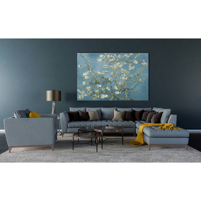 Fleur d'amandier (1890) par Vincent Van Gogh - Peinture, H 24 po x l 36 po x P 0,125 po, Toile tendue