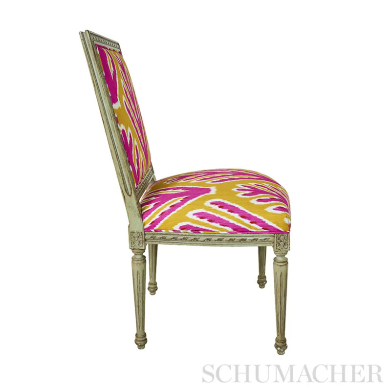 Schumacher x Johnson Hartig Bodhi Tree Fabric, Yellow/Pink
