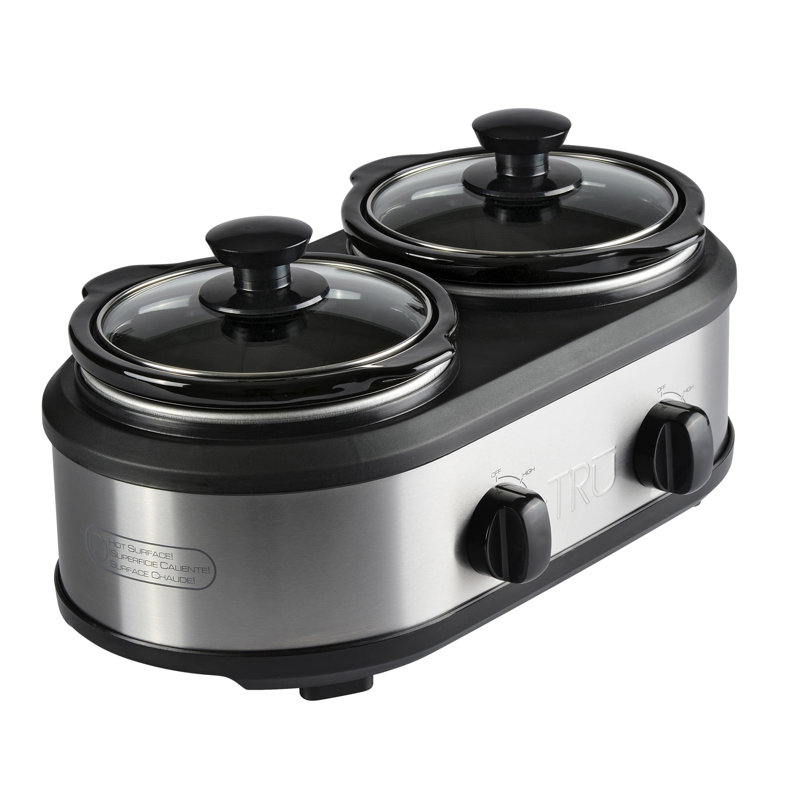 TRU 2.5 Qt. Double Crock Slow Cooker