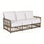 Newport 79" Wide Outdoor Wicker Patio Sofa with Cushions-70044857-84544970-93646533