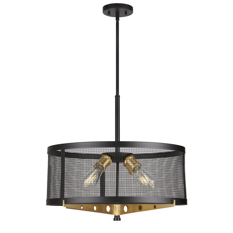 Luminaire tambour suspendu 4 lumières loc