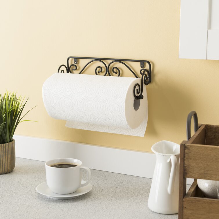 Fleur De Lis Living Metal Wall / Under Cabinet Mounted Paper Towel Holder &  Reviews