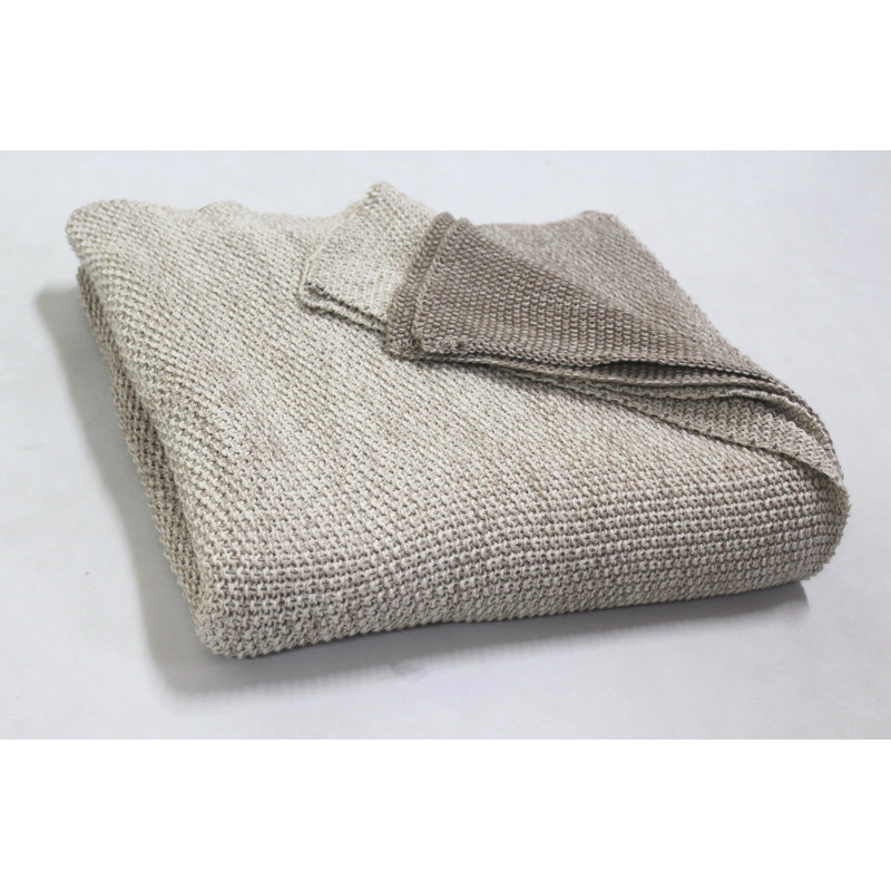 Jeté en coton doux , Naturel
