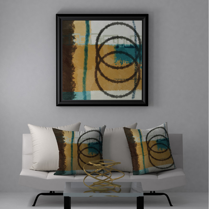 K.O. Abstract Reversible Throw Pillow, 20" x 20"